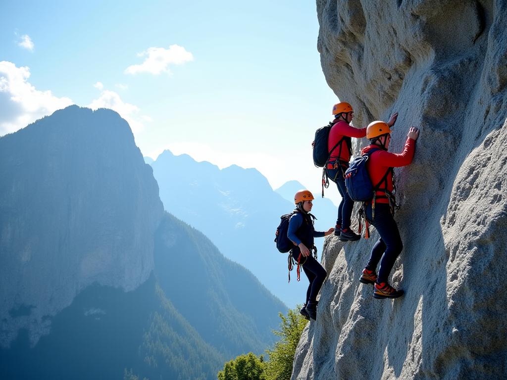 Excursion guidée escalade dans les Alpes